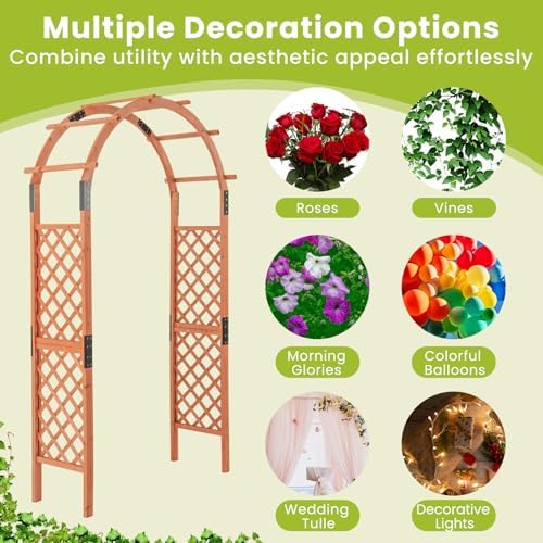 moccha 7.7 ft garden arbor, 93" wood arbor on a desk or shelf