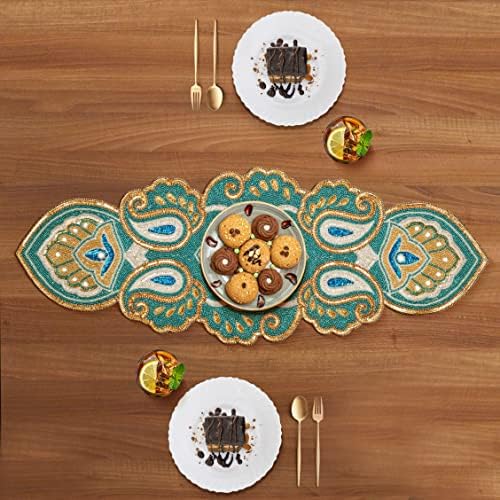 lightnpro beaded christmas table runner 13x36 inch, package contents