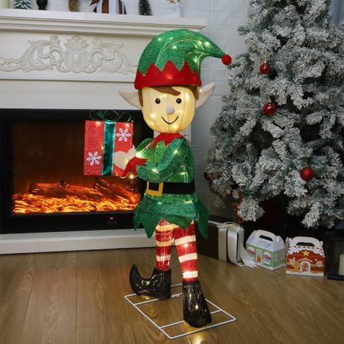 hausse lighted christmas outdoor decor, 38" height pre-lit, package contents