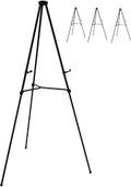 lightweight aluminum telescoping display easel, 70 inches, black, main product view