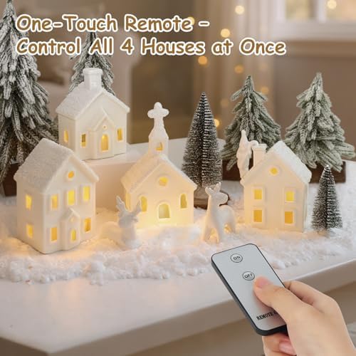 christmas decorations indoor - 9 piece christmas village, package contents
