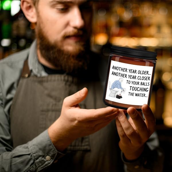 Birthday Gifts for Men Dad Boyfriend Him Husband Grandpa Brother Uncle Coworker Best Friend, Funny Present 65th 30th 75th 60th 40th 50th Birthday Gift Ideas, Happy Birthday Candles Unique Mens Gifts