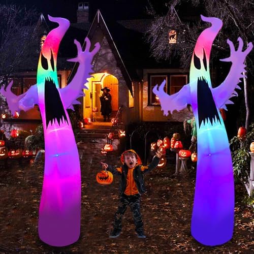 seasonblow 12ft halloween inflatable terrible ghost outdoor decoration, close-up detail