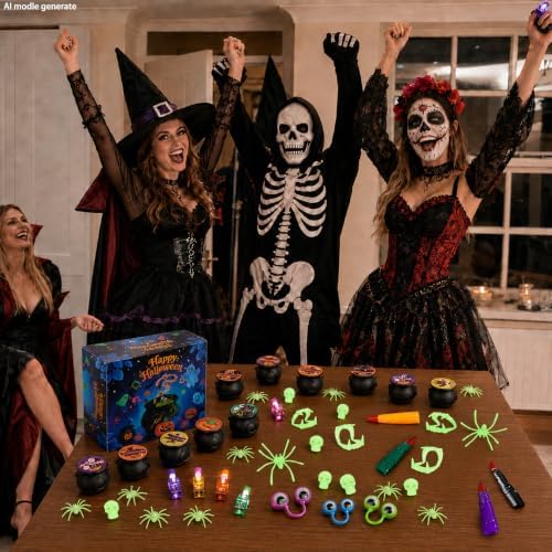 240Pcs Halloween Party Favors Mini Cauldron Set halloween finger lights