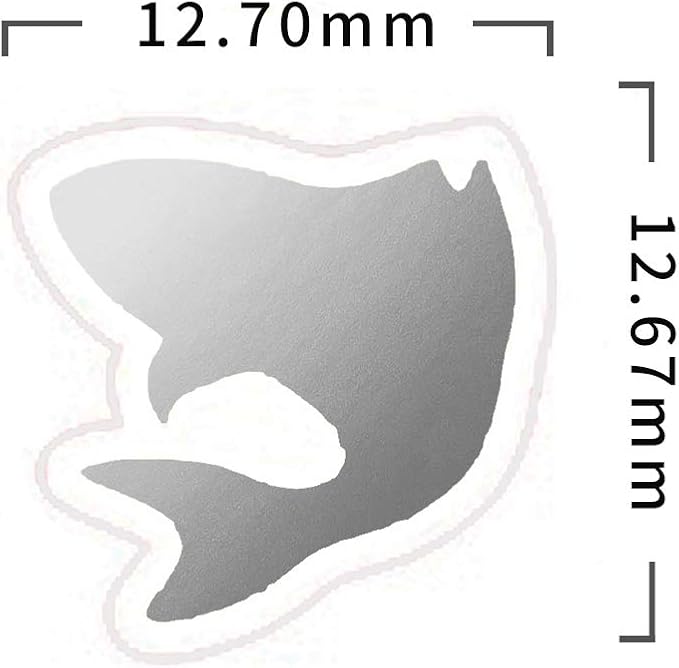50 Wedding Meal Stickers - Food Identifier & Menu Choice Place Cards for Party Seating - Meal Option Indicator (Silver, Fish)