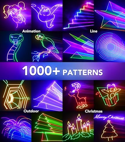 KeoBin App DJ Laser Light, 200+ 3D Animations, Custom Text & Patterns