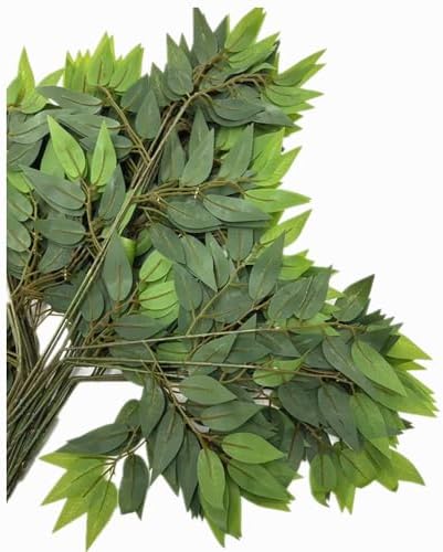 artificial olive leaves green foliage stems waterproof for showing dimensions