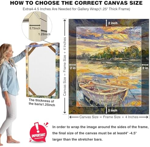 diy wood canvas stretcher bars kit, 1.25" gallery shown in use