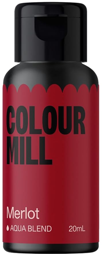 Colour Mill Aqua Blend Water-Based Food Coloring, 20 Milliliters Merlot
