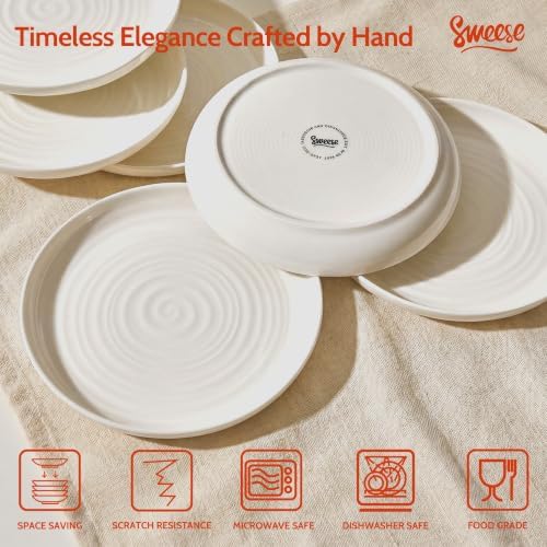 sweese appetizer plate, 6 in porcelain small dessert, close-up detail