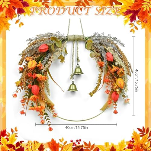fall leaves wreaths for front door outside fall shown in use