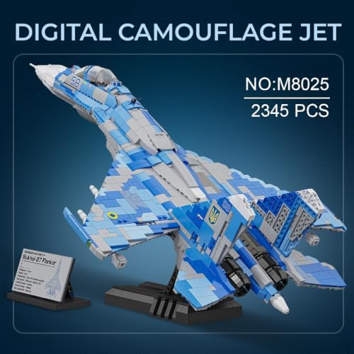 misini m8025 1:35 su-27 flanker fighter jet building, close-up detail