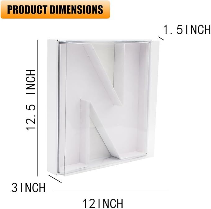 12" Fillable Cardboard Letter Charcuterie Gift Cupcake Box With Cover Sweets Packaging (N)