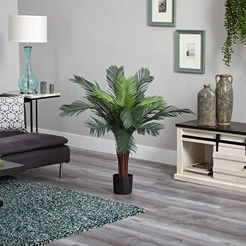 nearly natural 3 ft uv-resistant artificial cycas tree, close-up detail