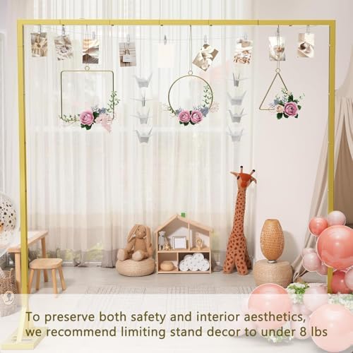 ogemxu 8.2ft backdrop stand, square wedding arch &, close-up detail