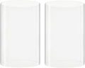 CYS EXCEL 2 PCS (H:6" D:4") Open Ended Clear Glass Hurricane Candleholder Tube Lamp Shade Open Flame Candlestick Holder Chimney Tube Cover Bottomless Cylinder