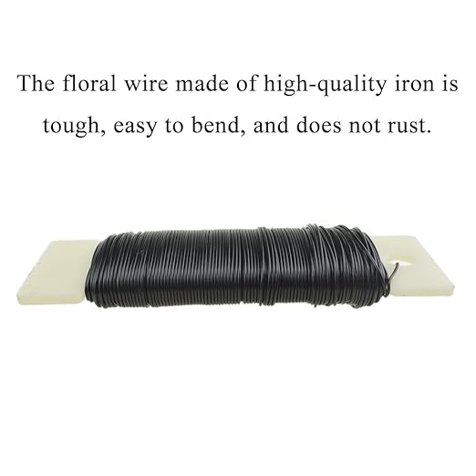 HAHIYO 22Gauge Black Wire - 1Roll, 38Yards (115Feet) Flexible Floral Wire for Crafts, Christmas Wreaths, Tree & Flower Arrangement, Wedding DIY
