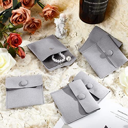 microfiber jewelry pouch with cleaning cloth 3.2"x3.2" jewelry, package contents