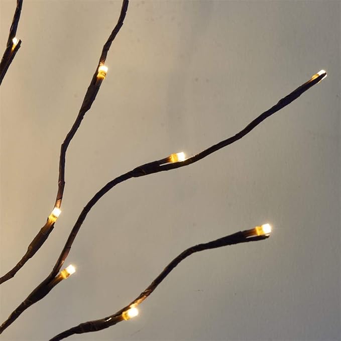 PEIDUO Lighted Willow Branches 30Inch 120 LED Twig Lights, 6PK Tree Branch Pathway Light for Holiday Xmas Decorations Indoor Outdoor Stake Lights
