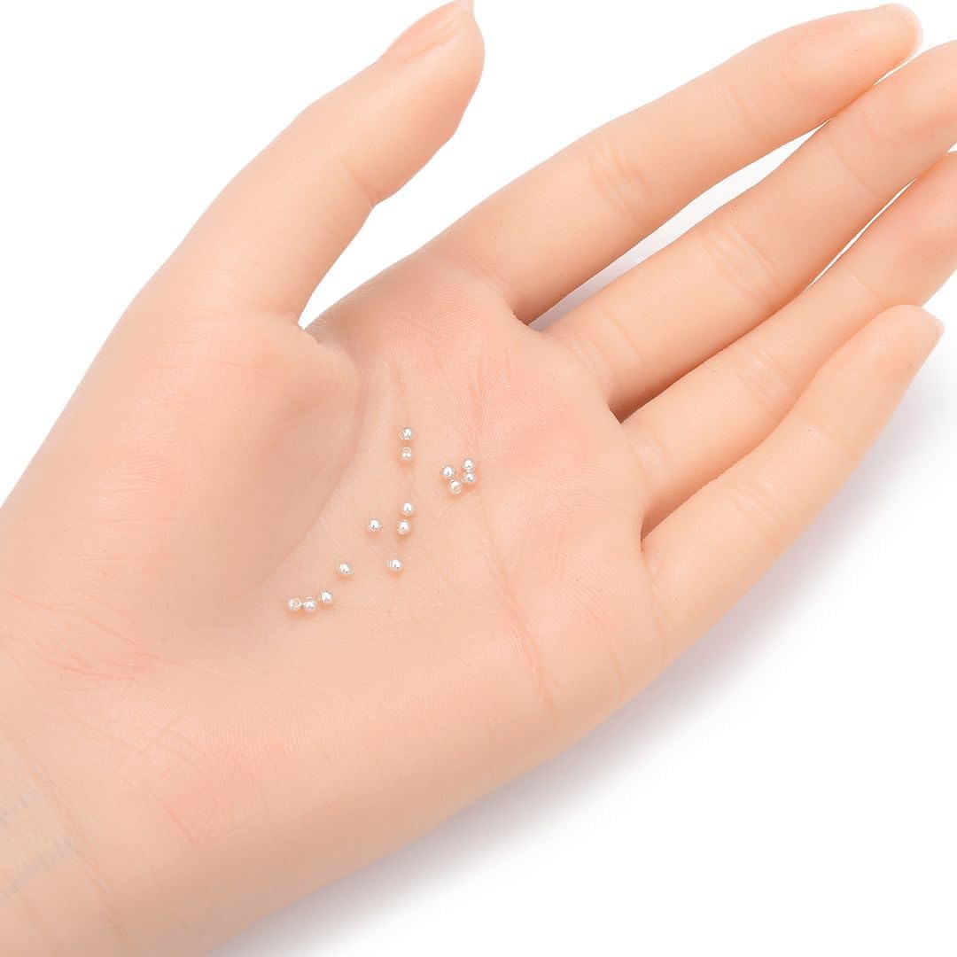200pcs Adabele Real 925 Sterling Silver 2mm Tiny Seamless Round Bead