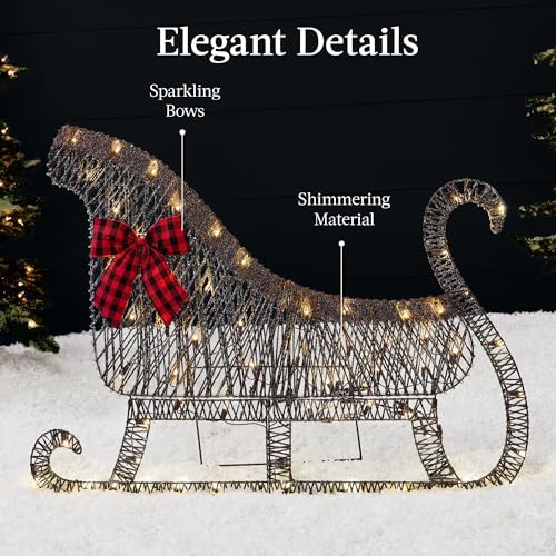 best choice products 4ft lighted 2d reindeer &, close-up detail