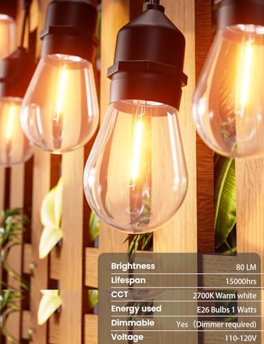 svater outdoor string lights 105 ft outside waterproof showing dimensions