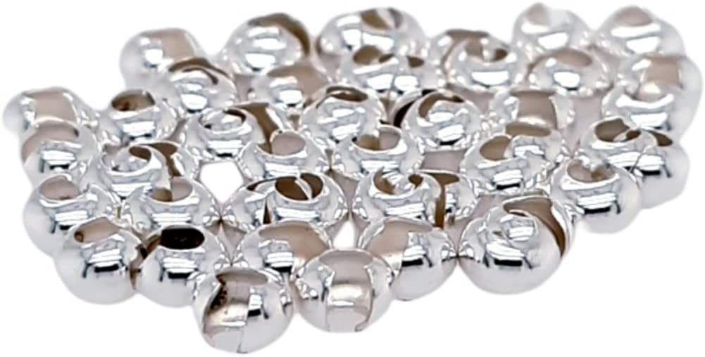 925 sterling silver open crimp bead covers, 4mm, close-up detail