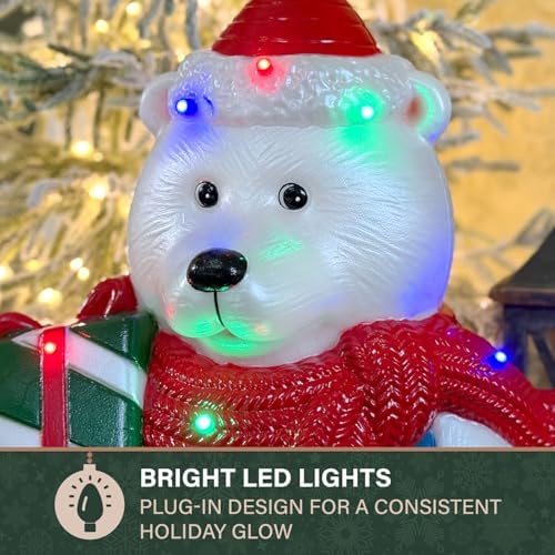 fraser hill farm 30” polar bear blow mold, front angle view