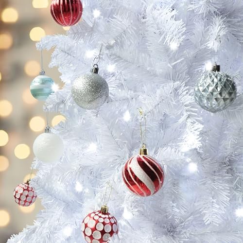 mupater 6ft pencil christmas tree, pre-lit artificial christmas, view 9