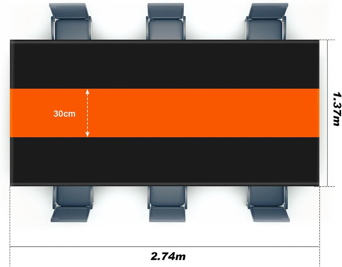 Oudain 12 Pcs Halloween Plastic Table Cloths 54" x 108", Orange, Black
