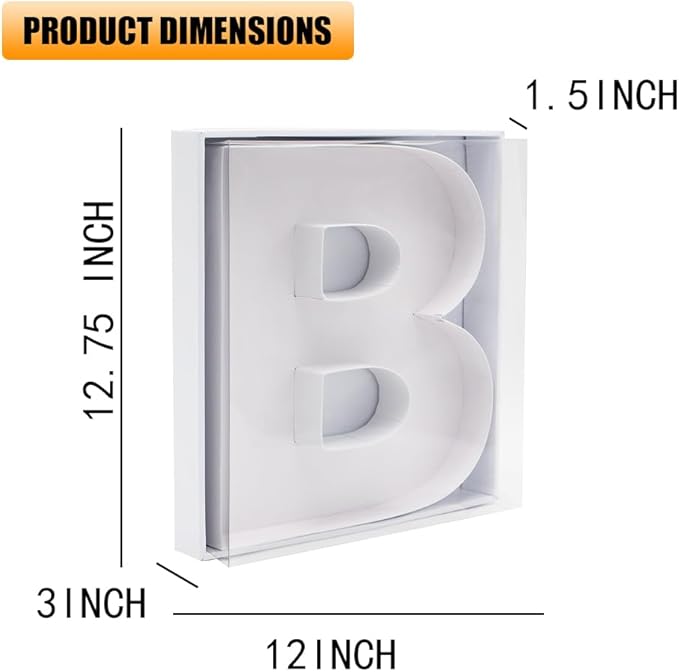 12" Fillable Cardboard Letter Charcuterie Gift Cupcake Box With Cover Sweets Packaging (B)