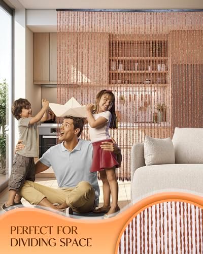 52 strands handmade natural beaded curtain for doorways, package contents