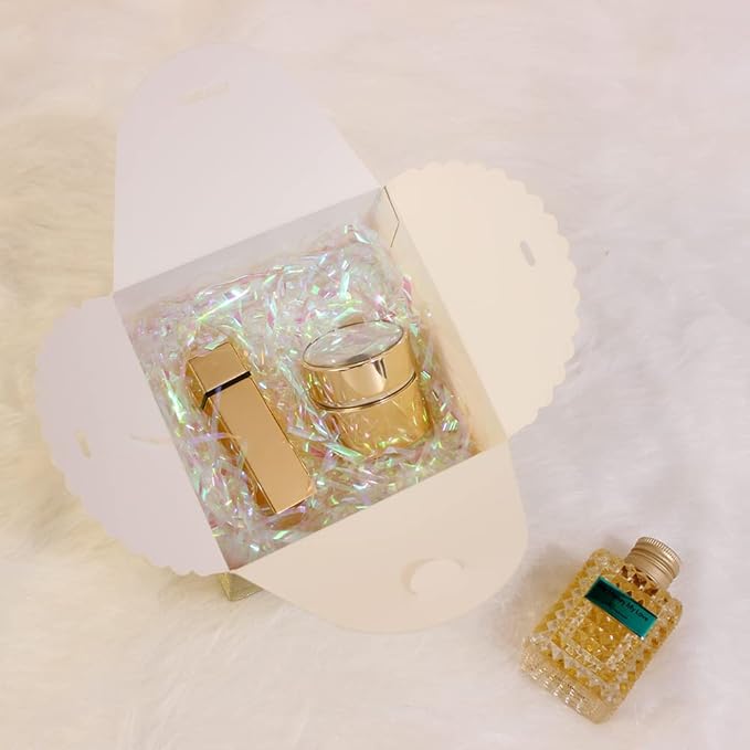 WEWILUCK Small Gift Boxes for Presents, Gold Glitter Christmas Gift Boxes Bulk for Women, Man, Empty Square Gift Box for Gifts Widely Used in Various Occasions(4.75” x 4.75” x 3.53”)