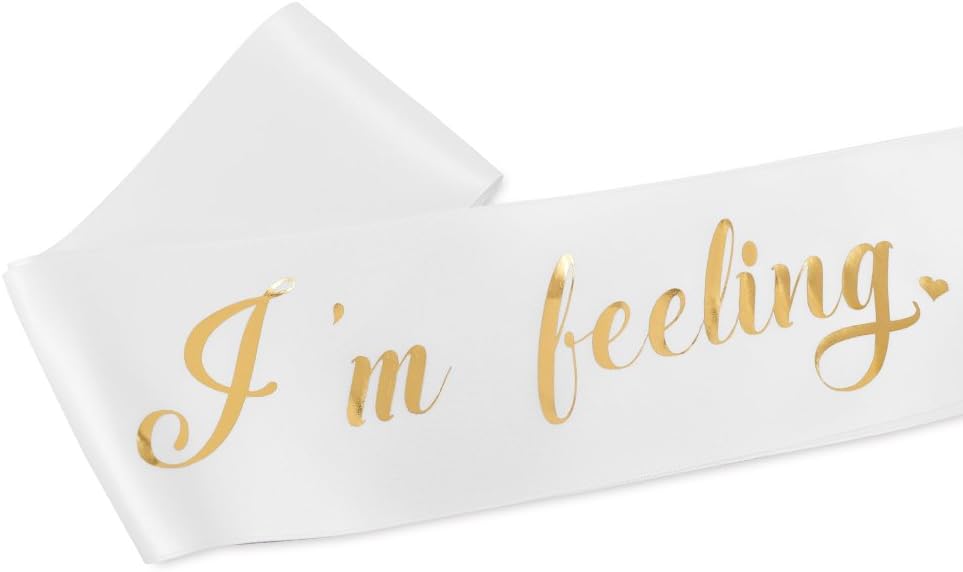 "I'm Feeling 22" Sash - 22nd Birthday Sash 22 Birthday Gifts Party Favors, Supplies and Decorations(White)