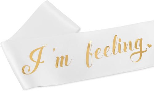 "I'm Feeling 22" Sash - 22nd Birthday Sash 22 Birthday Gifts Party Favors, Supplies and Decorations(White)
