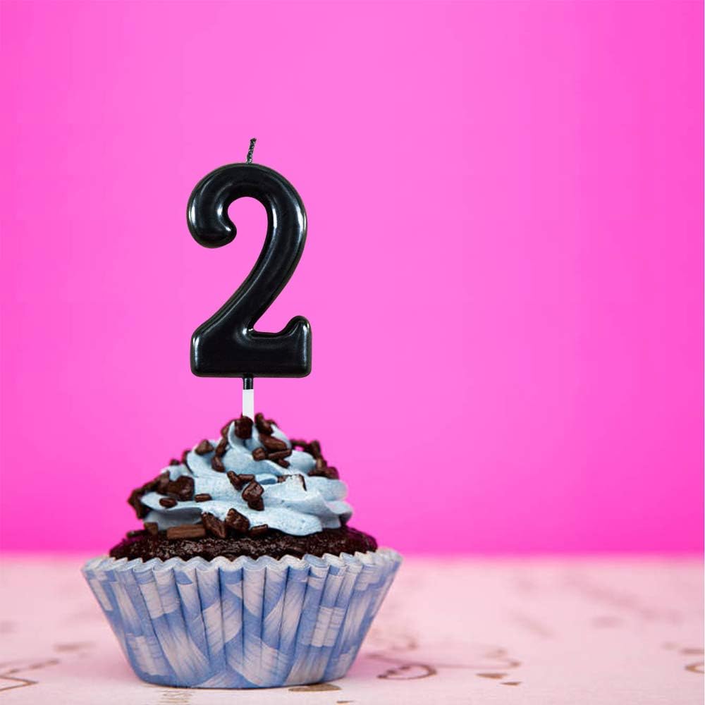 Black Number 1 Birthday Candles 1st One First Year Bady Roman Numberal Cool Cake Happy Candle for Kids Men Women No 10 11 12 13 14 15 16 17 18 19