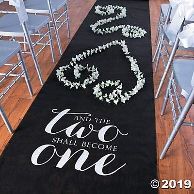 Fun Express Black Wedding Aisle Runner
