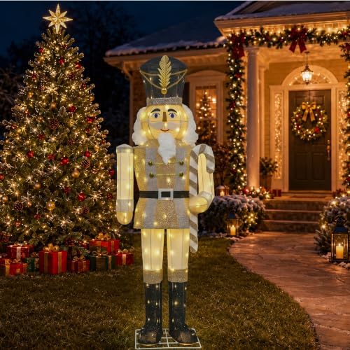 61inch nutcracker christmas decor outdoor with leds 5, view 9