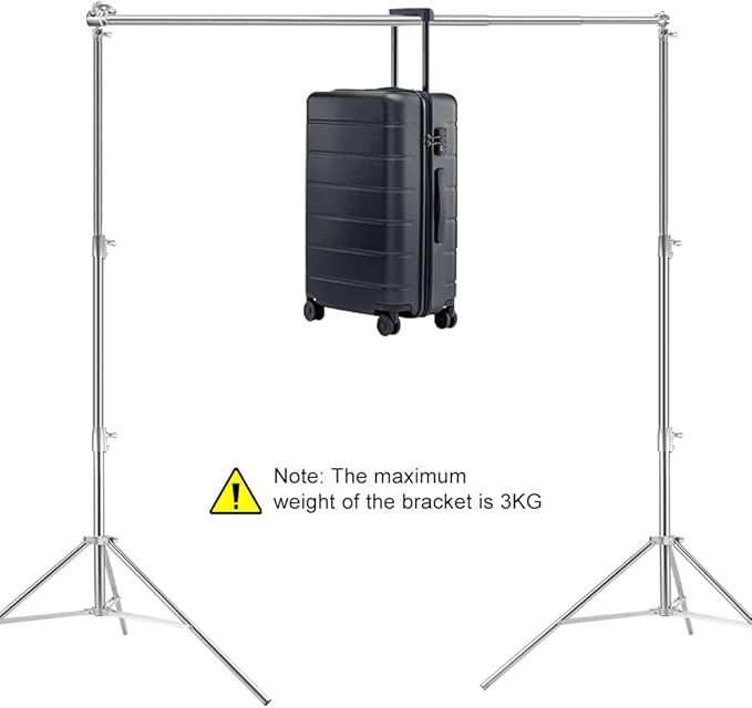 Stainless Steel Backdrop Stand 9.5ftx10ft Photo Stand for Backdrop Video Adjustable Background Support Stands for Portrait & Studio Photography, Photoshoot, Parties, Baby Shower, Birthday, Wedding