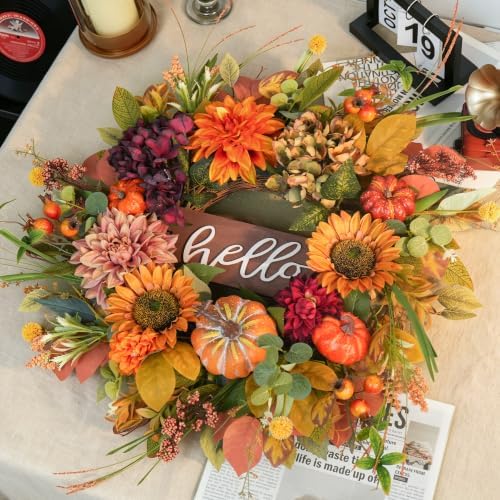fall wreaths for front door 24 inch autumn, package contents