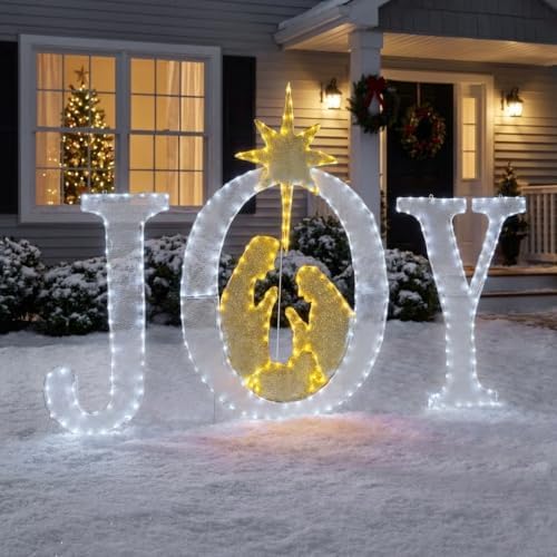49-inch large outdoor christmas decorations joy lighted sign, view 12