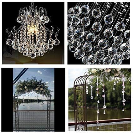 Crystalsuncatcher 20Pcs 1.75 inch/40mm Clear Crystal Ball Prism Pendant Suncatcher for Feng Shui/Divination or Wedding/Home/Office Decoration