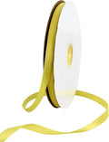 TONIFUL 3/8 Inch x 100yds Lemon Light Yellow Satin Ribbon Thin Solid Fabric Ribbons Roll for Gift Wrapping Invitation Floral Hair Balloons Craft Sewing Party Wedding Decoration Valentine's Day Bouquet