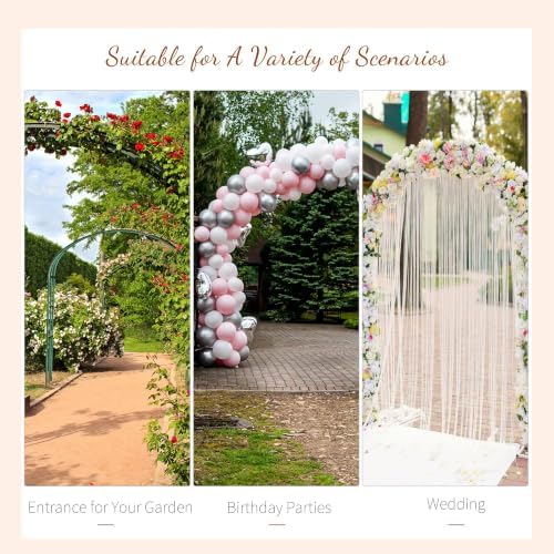outsunny 85" wooden garden arbor, garden arch for showing dimensions