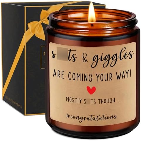 Miracu Funny Baby Shower Candle, New Parents Gifts for Couples, Unique Mom and Dad Gifts for New Parents, Expecting Mom to be - Fathers Day, Boy Baby Announcement, Congratulations Pregnancy Couple