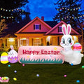 8ft easter inflatables bunny outdoor decoration with happy, main product view