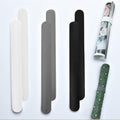 6 PCS Wrapping Paper Holder Silicone Covered Metal Strips Poster Slap Bands Gift Wrapping Paper Clamps for Home Gift Wrapping Storage Organization(Black, White, Gray)