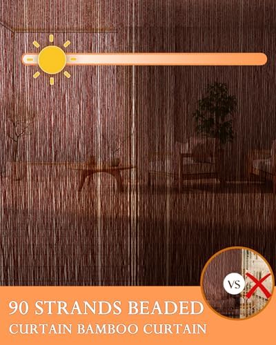 90 strands beaded curtain for doorways -35.5"x79"- handmade on a desk or shelf