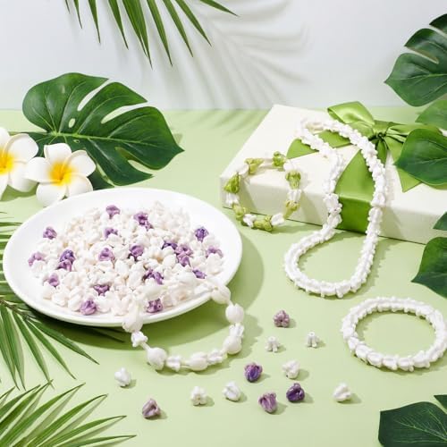 jutom 100 pcs white crown flower beads for, view 9