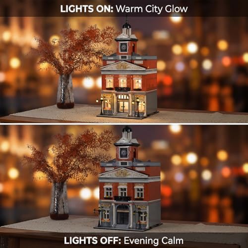 city hall architecture mini building sets for adults, side view